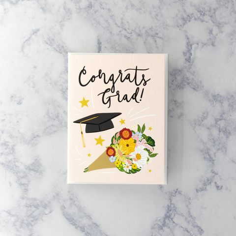 Floral Bouquet Graduation Card