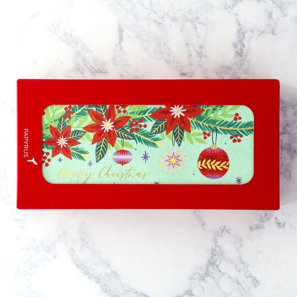 Floral Branch Christmas Boxed Cards (Set of 16)