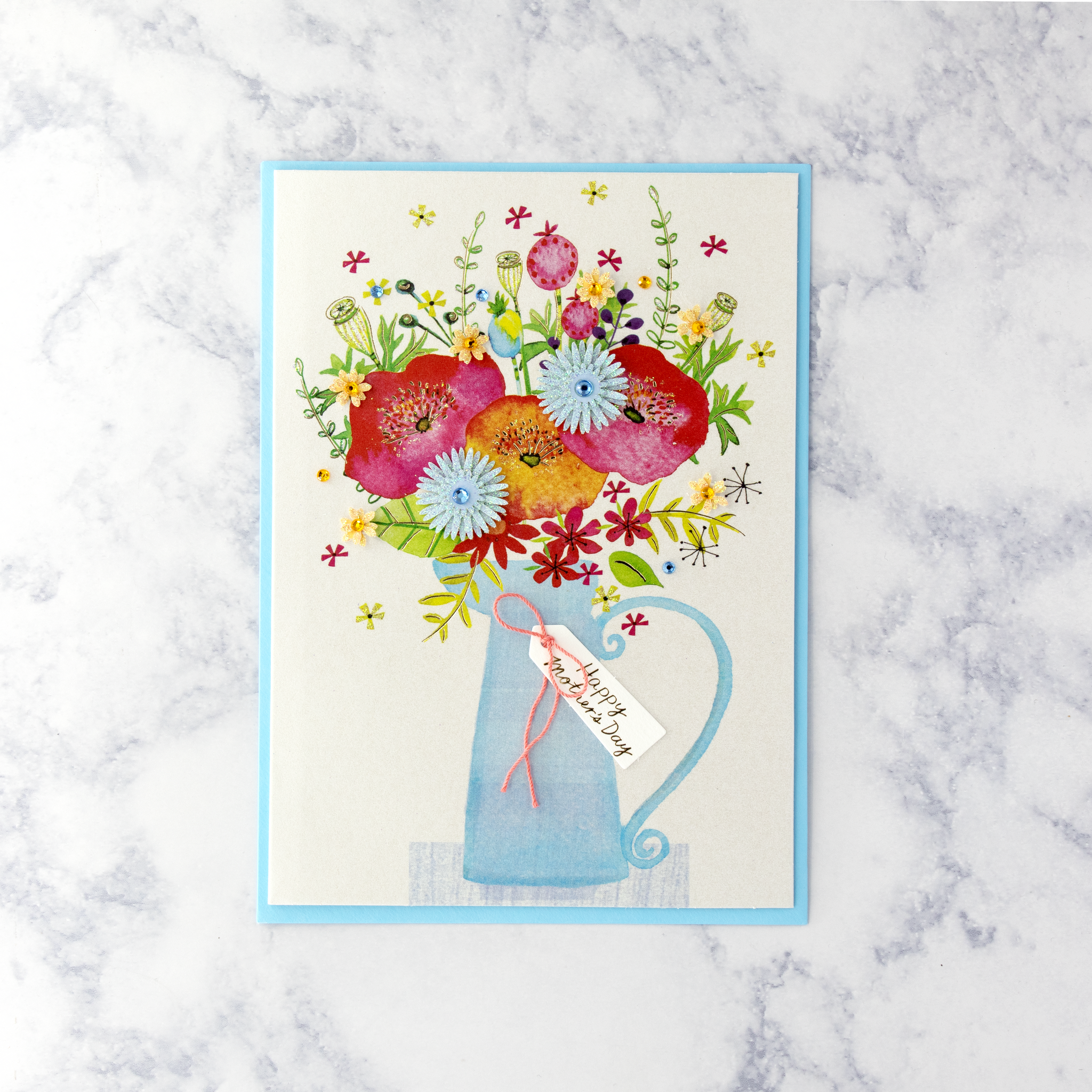 Floral Carafe Mother's Day Card