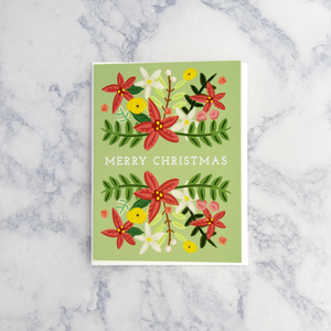 Floral Christmas Card