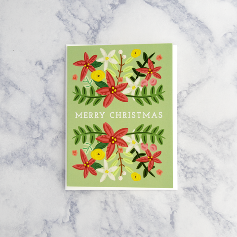 Floral Christmas Card