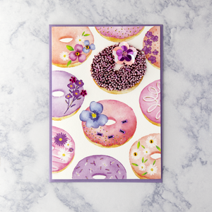 Floral Donuts Blank Card