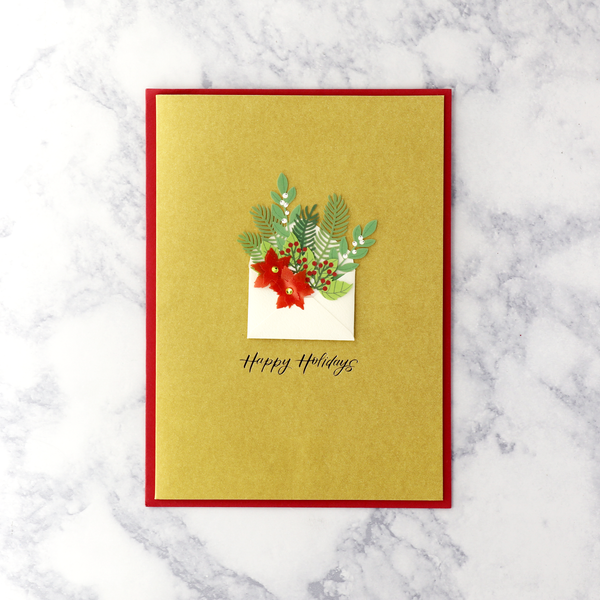 Handmade Floral Envelope Holiday Card