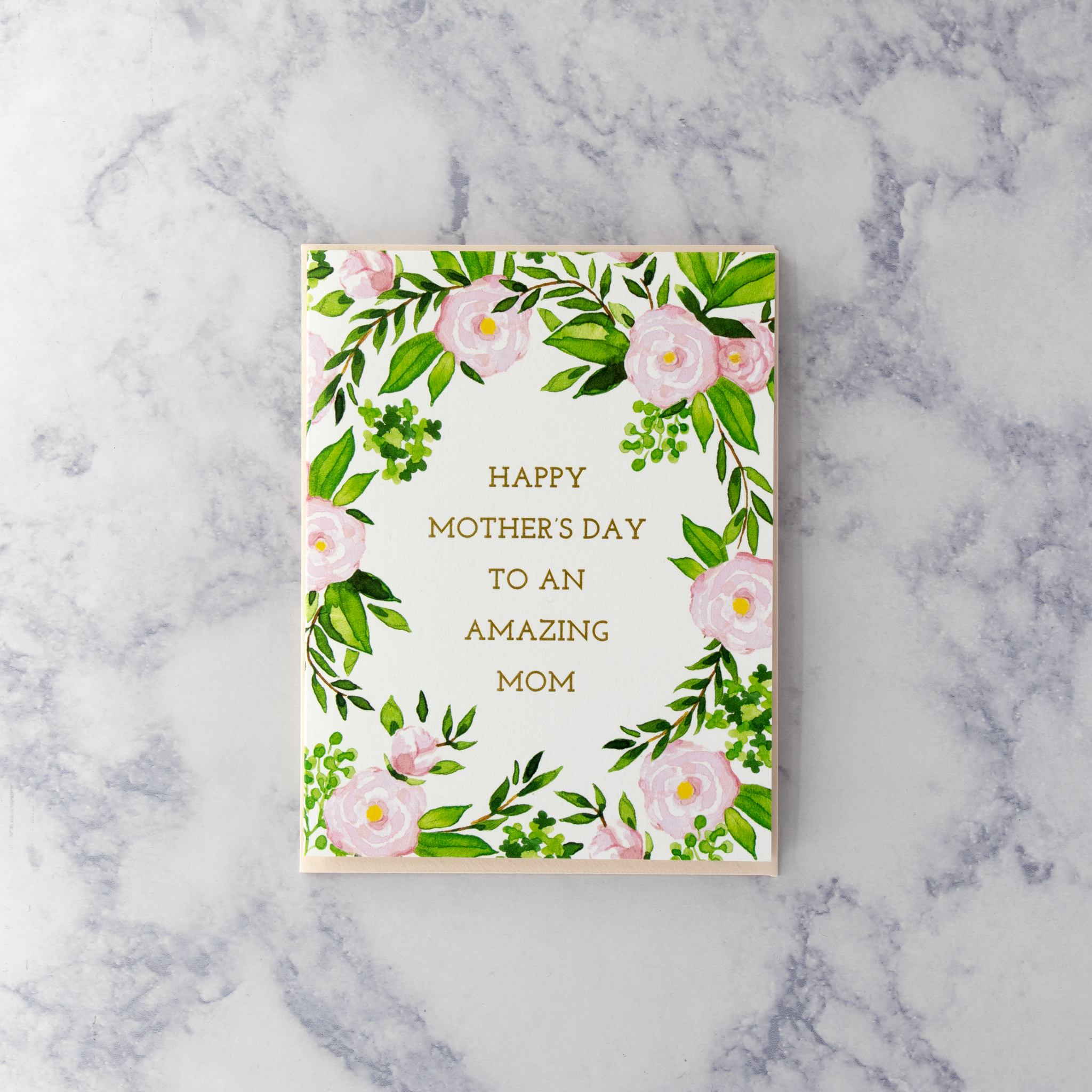 Floral Foil Mother's Day Card