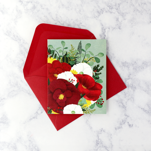 Floral Bouquet Holiday Boxed Cards (Set of 20)