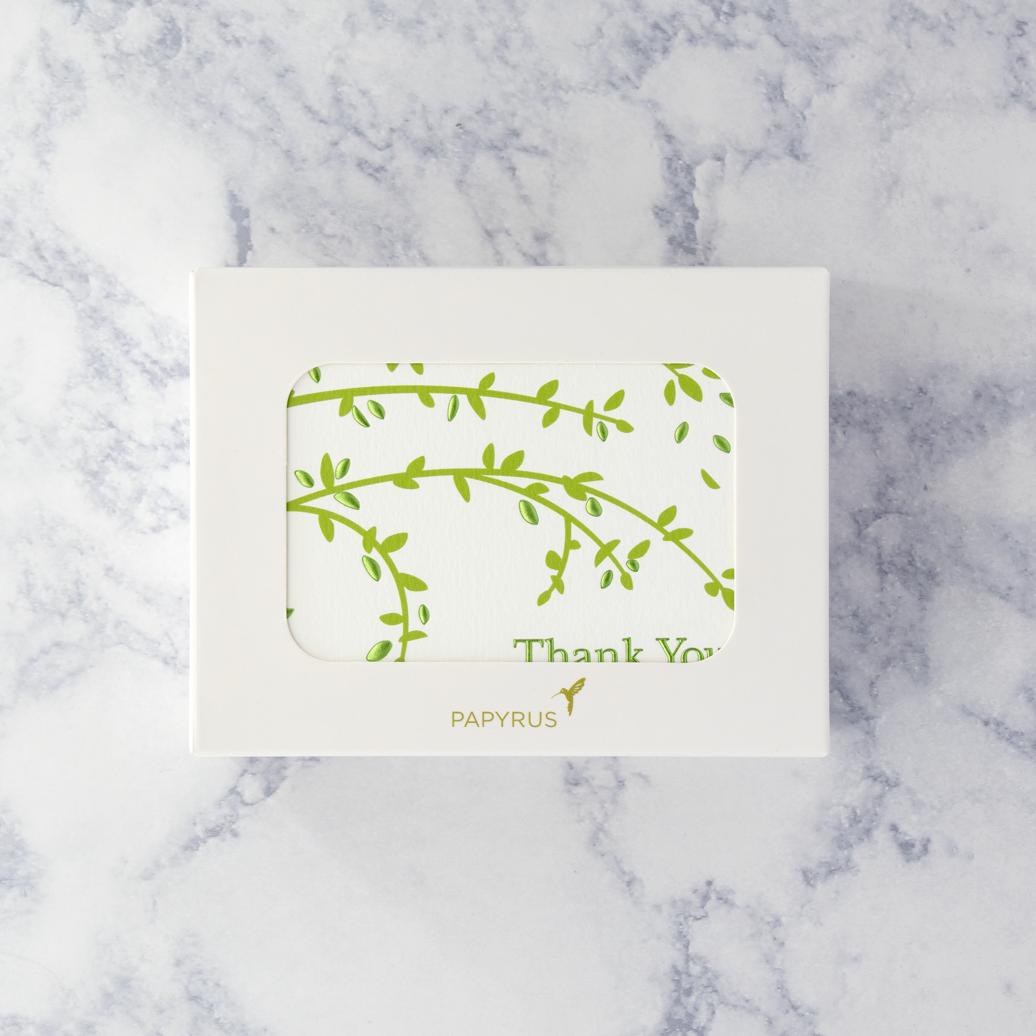 Foil Leaves Thank You Boxed Notes (Set of 20)