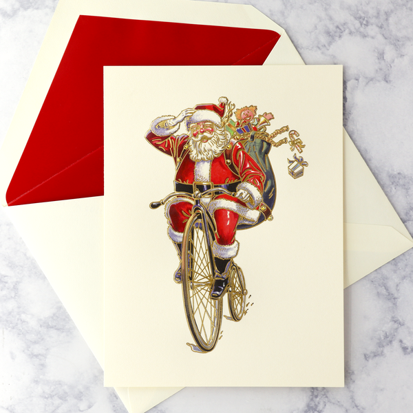 Foil Stamped Penny Farthing Christmas Boxed Notes (Set of 10)