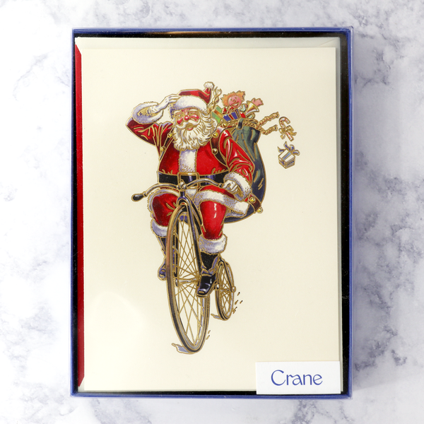 Foil Stamped Penny Farthing Christmas Boxed Notes (Set of 10)