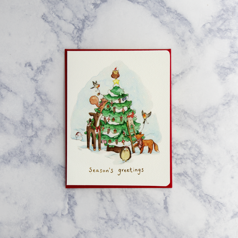 Forest Friends Greetings Holiday Card