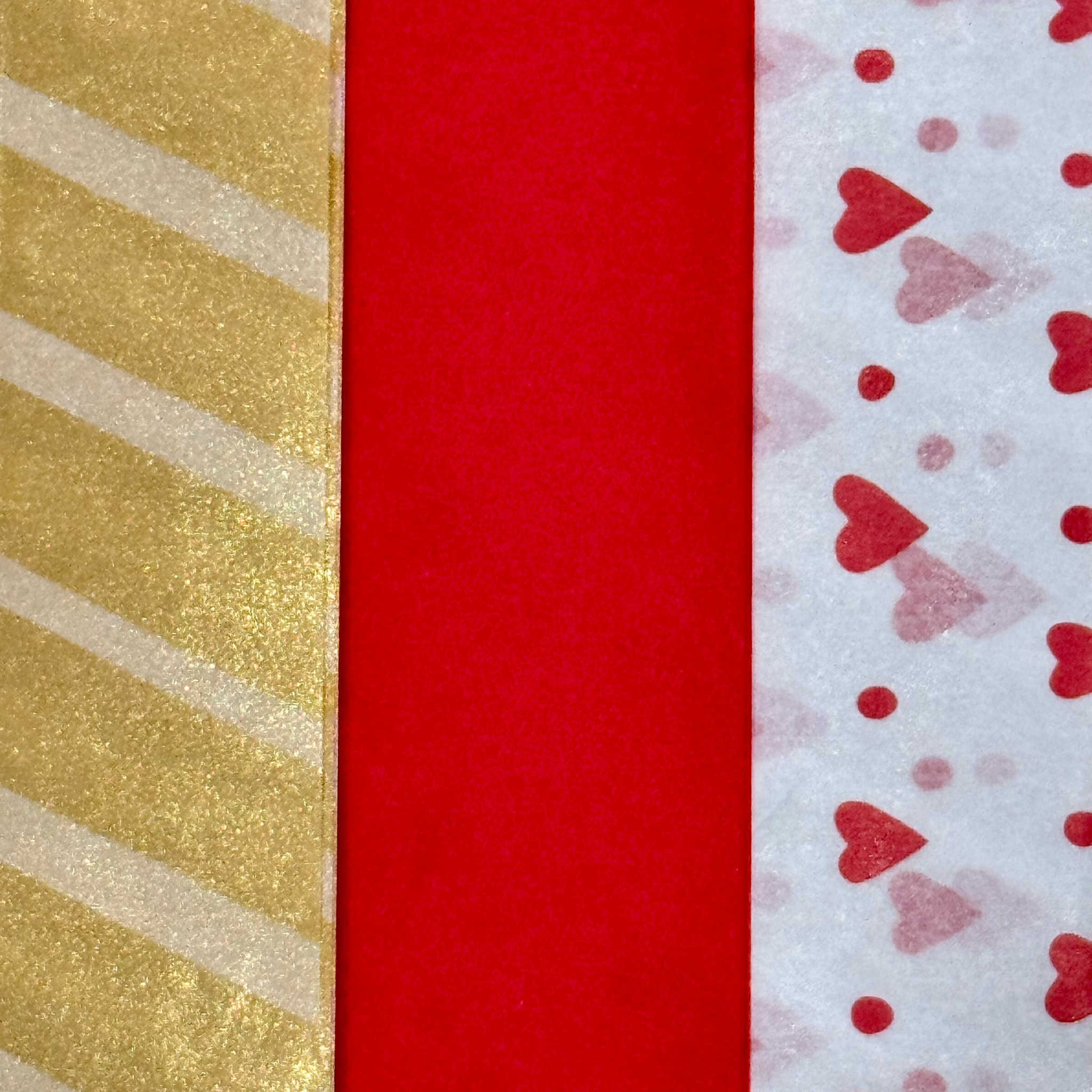 XOXO Hearts Stripes Trio Valentine's Day Tissue Paper (Set of 9)