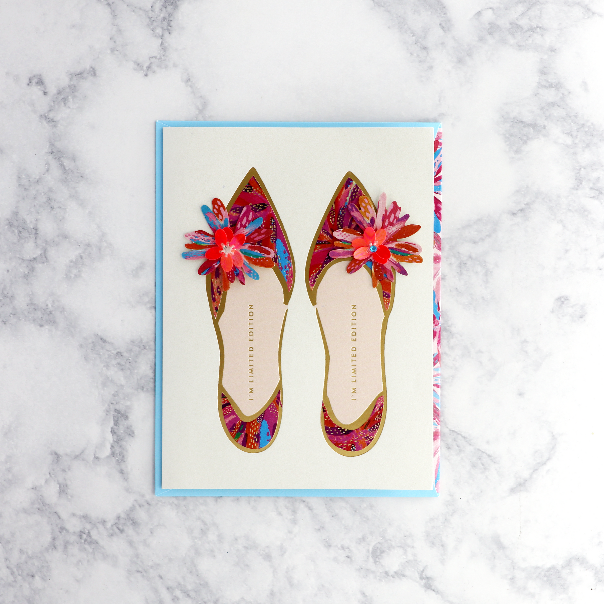 Gemmed Painterly Shoes Mother’s Day Card