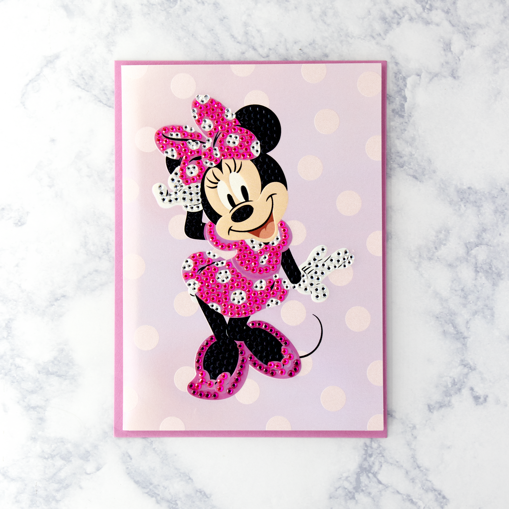 Gemmed Minnie Mouse Blank Card