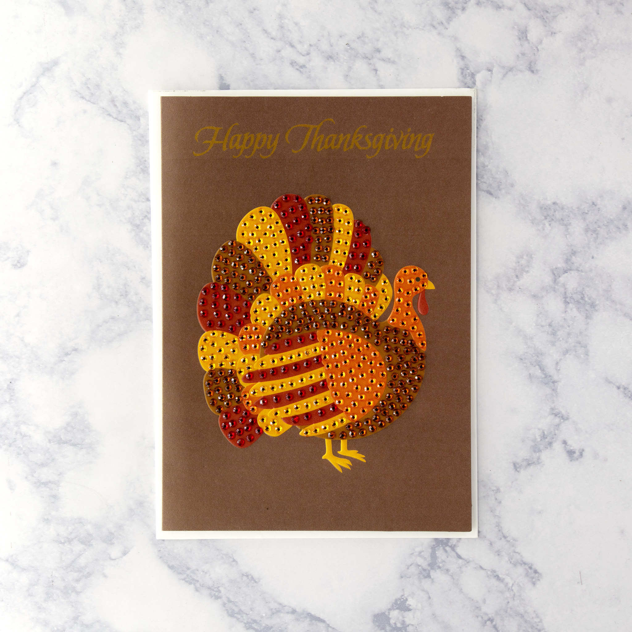 Gemmed Turkey Thanksgiving Card