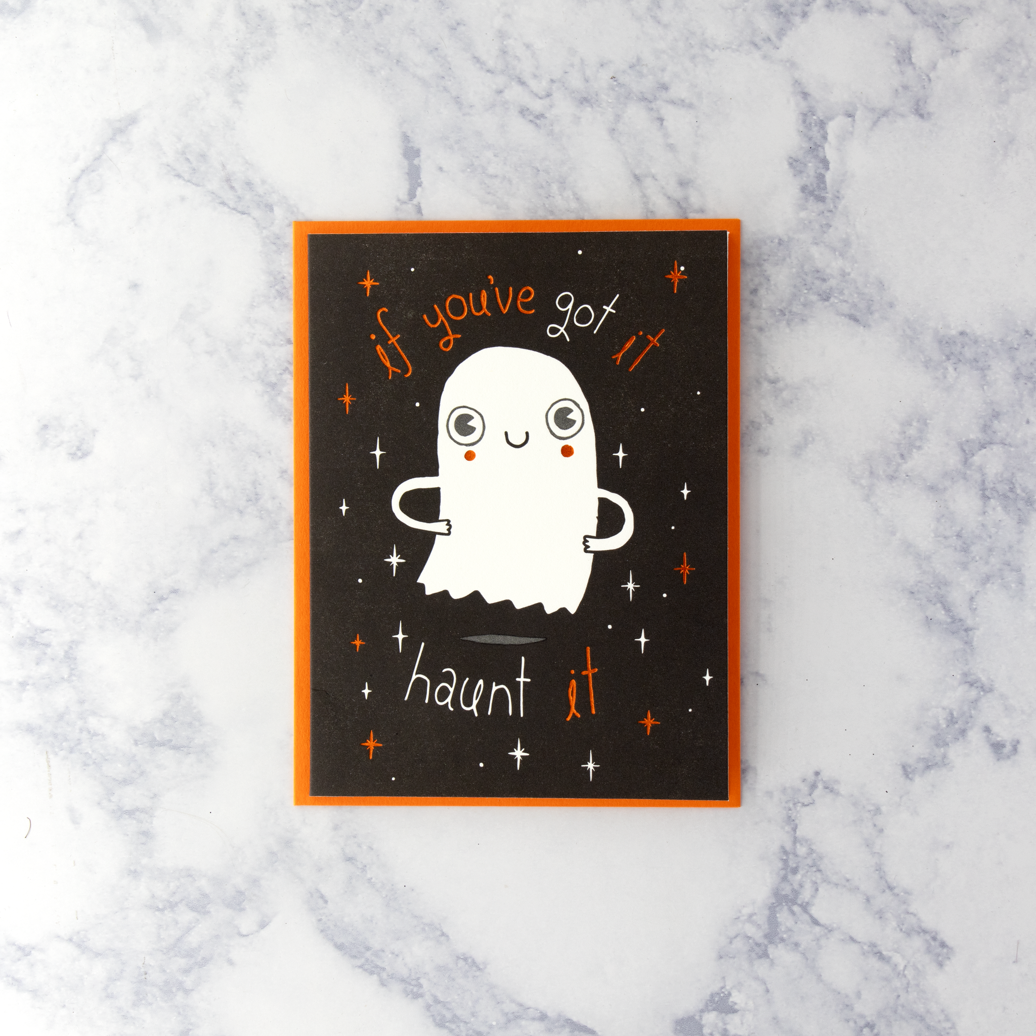 Ghost "Haunt It" Halloween Card