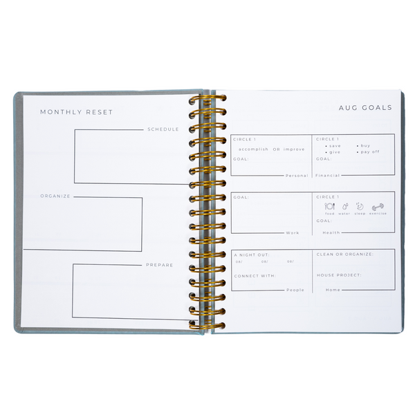 "Intentional" 2024-2025 12 Month Leather Planner