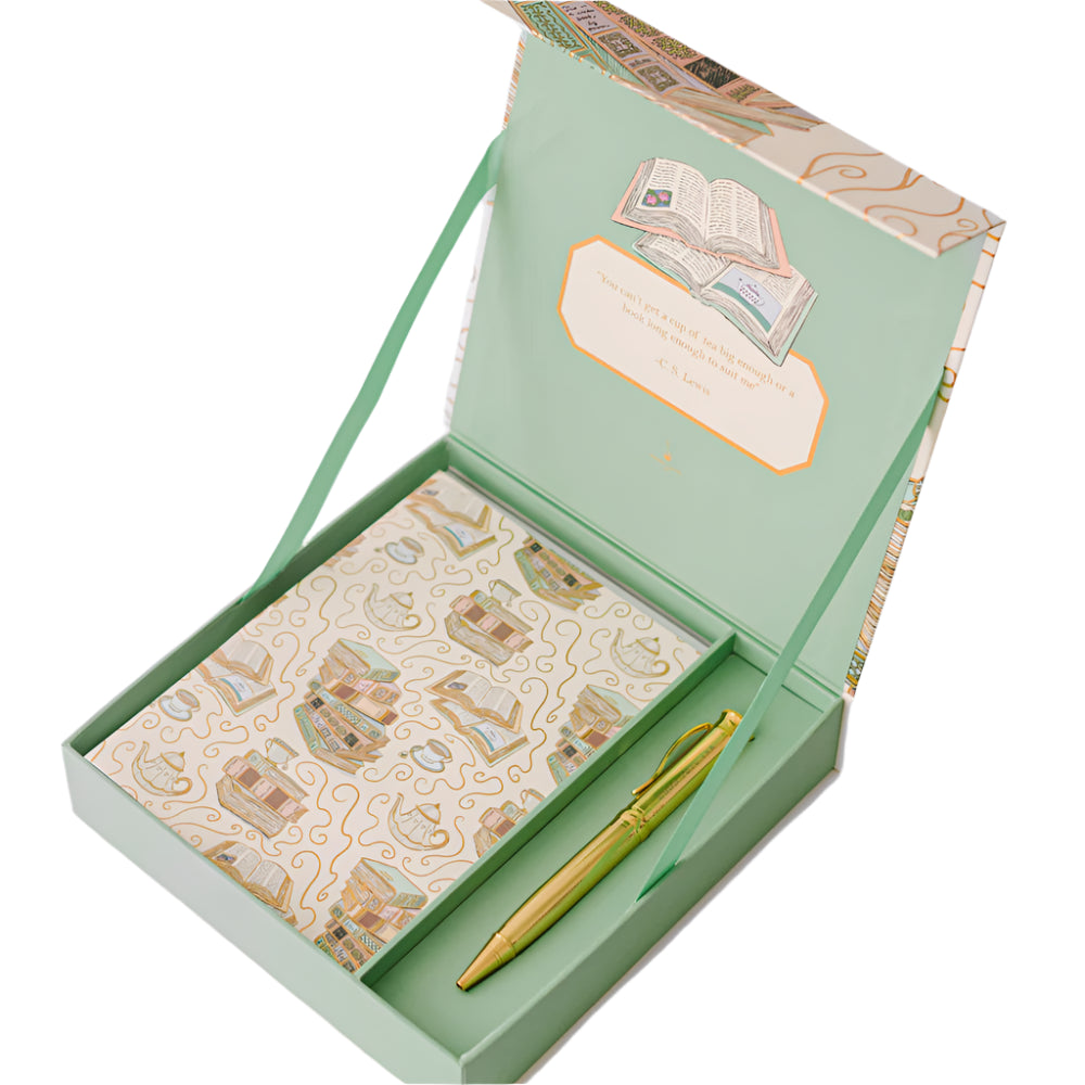 Cozy Book Stack Luxury Boxed Notes (Set of 20) – Bonsai Paper Co.