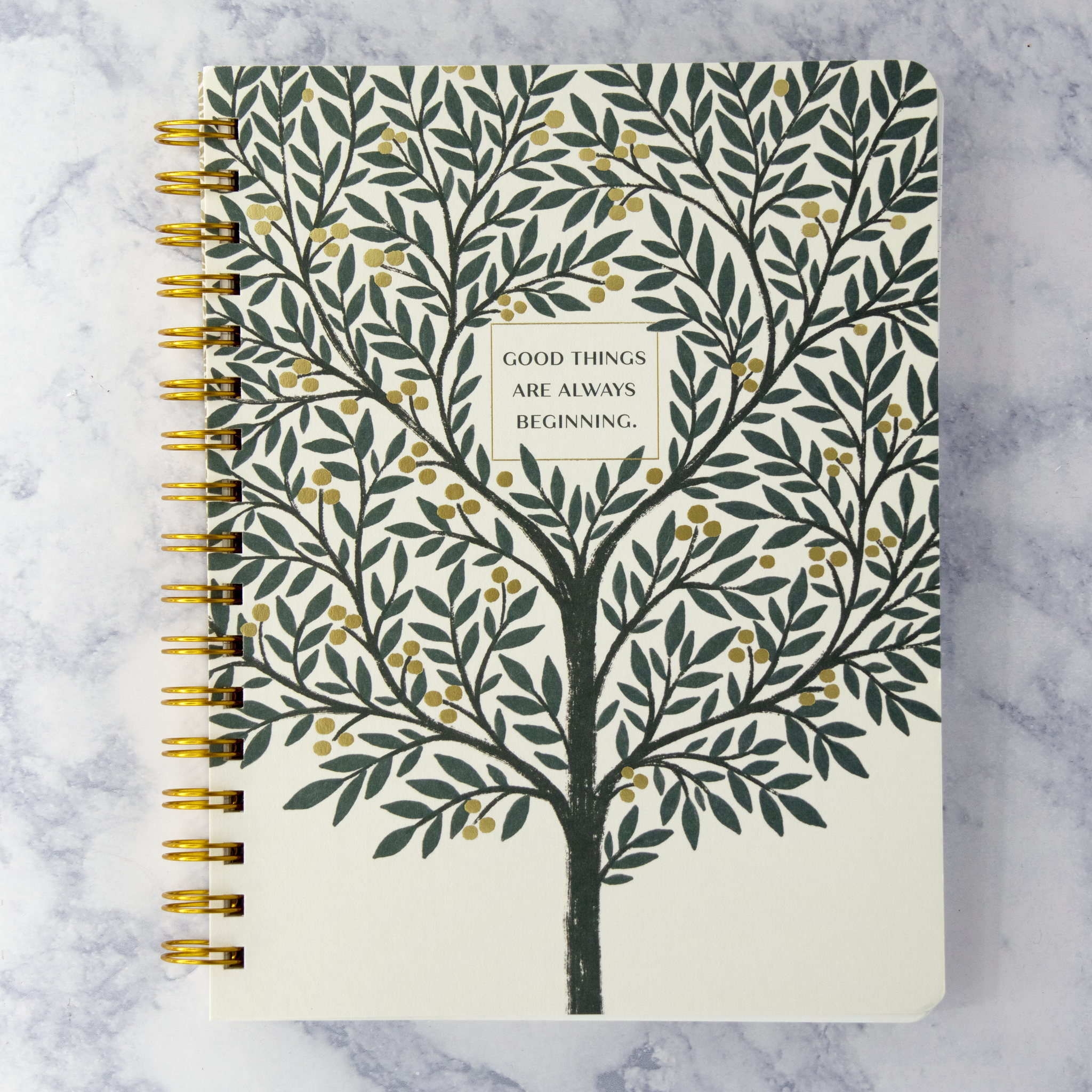 "Good Things Are Always Beginning" Spiral Notebook