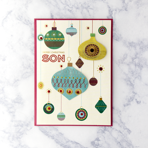 Graphic Ornaments Christmas Card (Son)