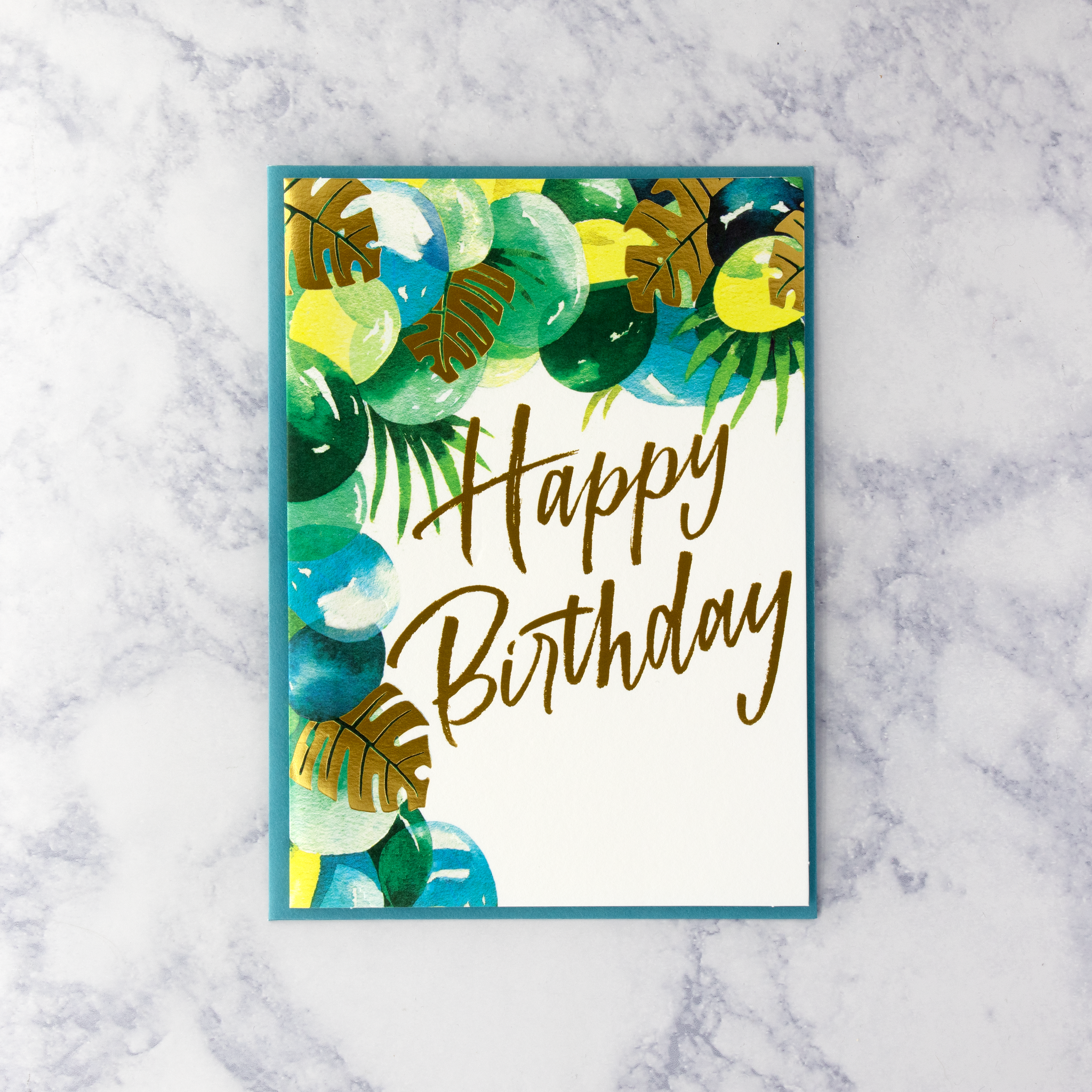 Greenery Balloons Birthday Card