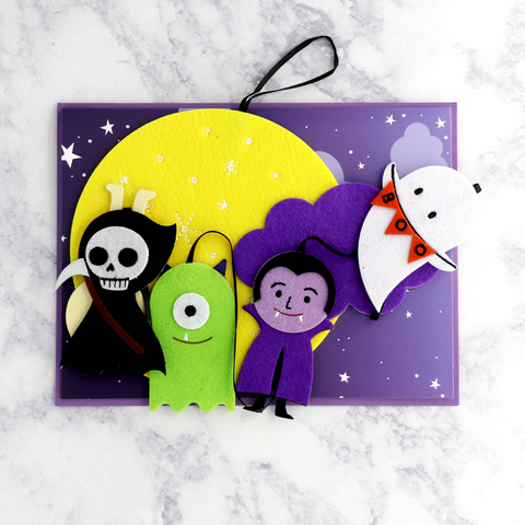 Halloween Characters Mobile Halloween Card