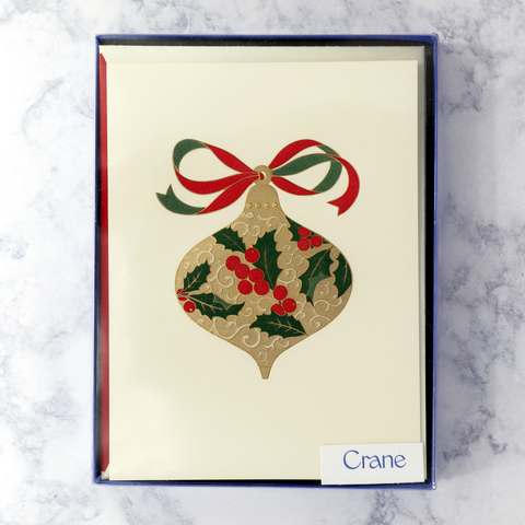Hand Engraved Filigree Ornament Christmas Boxed Cards (Set of 10)