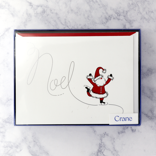 Hand Engraved Skating Noel Christmas Boxed Notes (Set of 10)