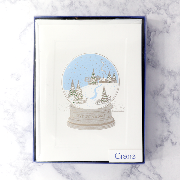 Hand Engraved Snowglobe Christmas Boxed Notes (Set of 10)