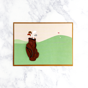 Handmade Golf Birthday Card