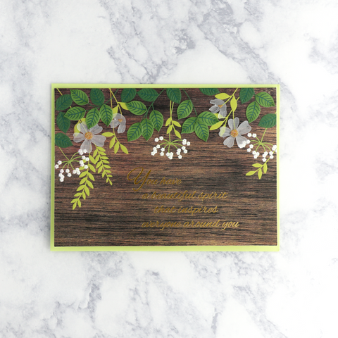 Handmade Greenery On Wood Birthday Card