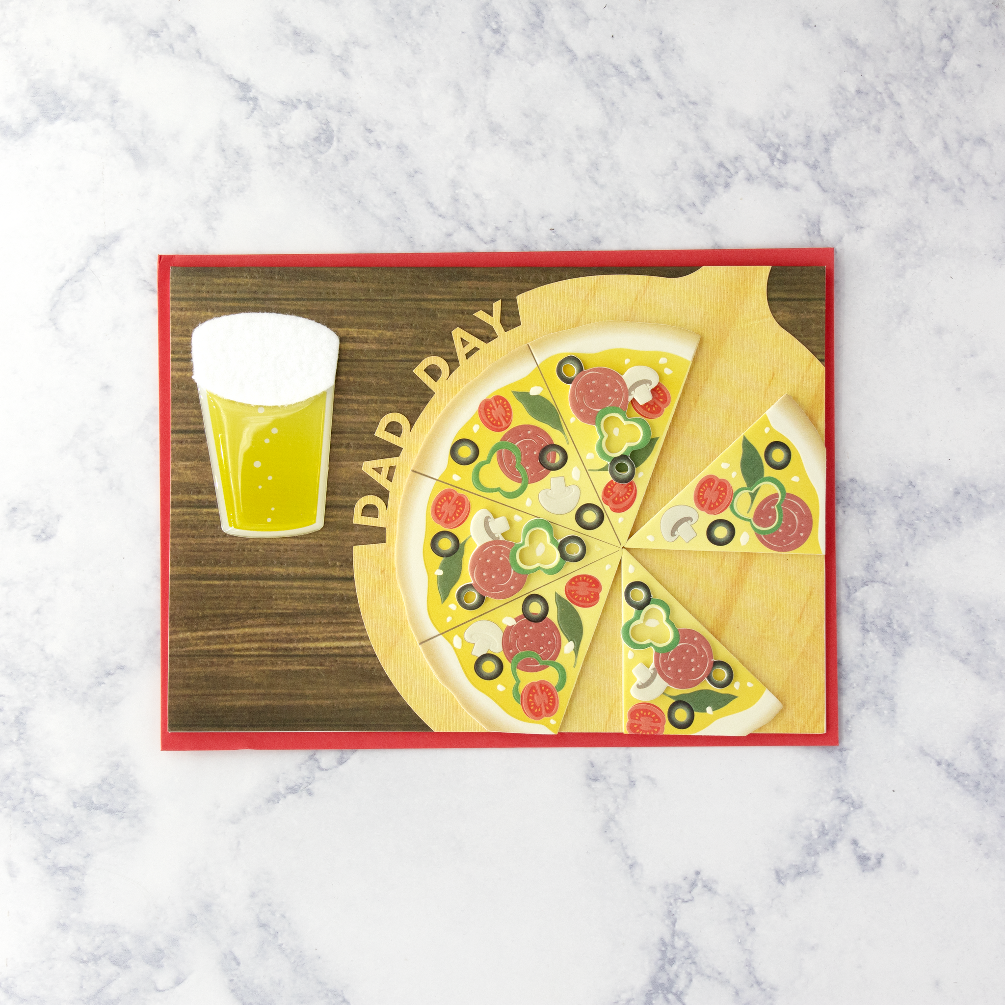 Handmade Pizza Dinner & Beer Father's Day Card