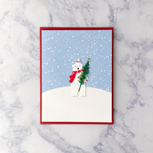 Handmade Polar Bear Holiday Card