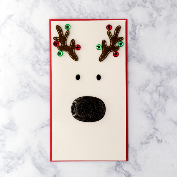 Handmade Reindeer Money Enclosure Christmas Card