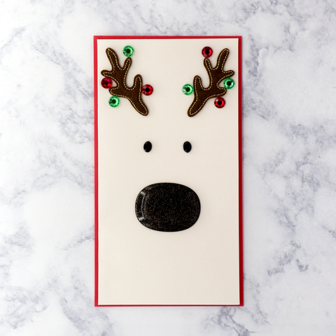 Handmade Reindeer Money Enclosure Christmas Card