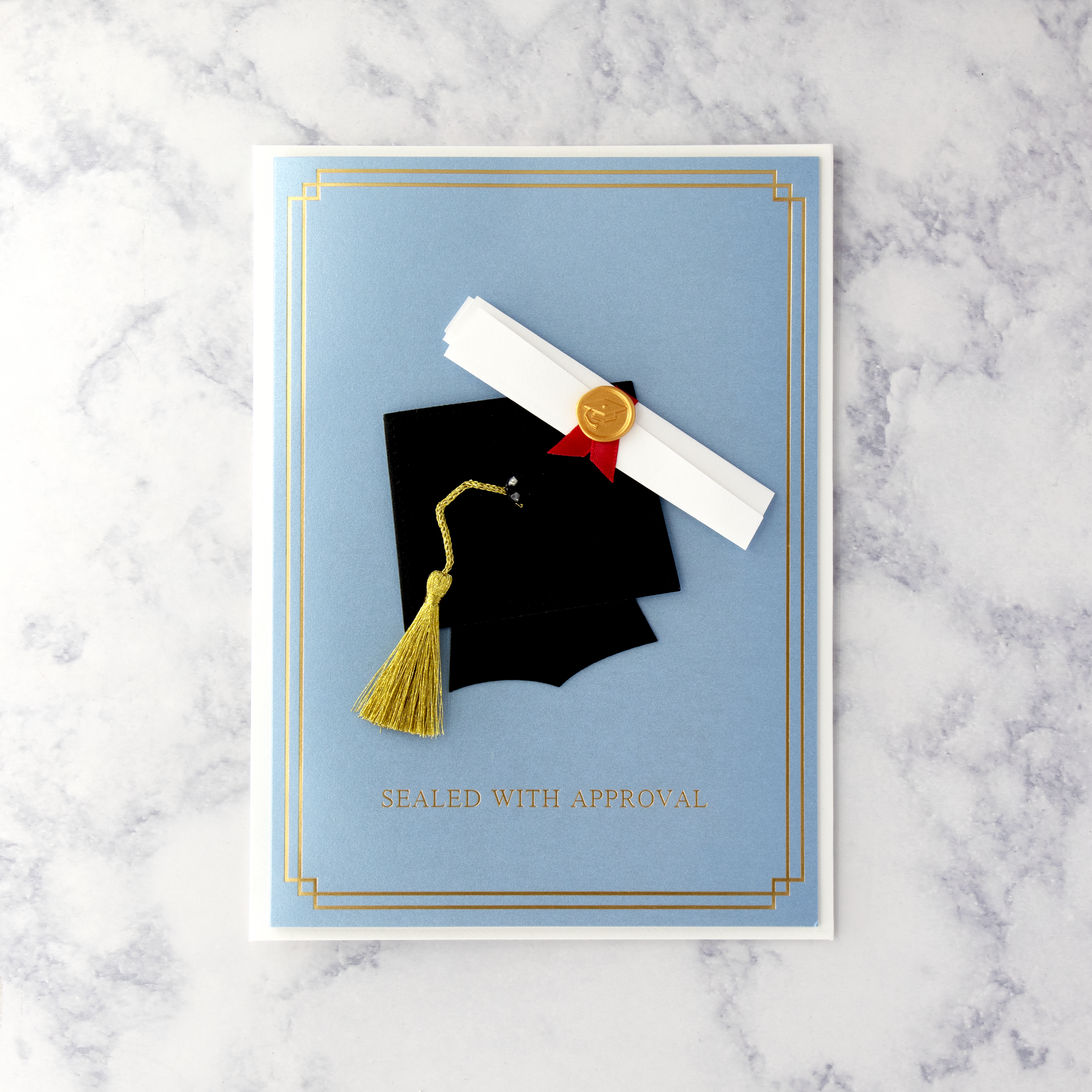 Handmade Sealed Grad Diploma Graduation Card