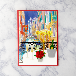 Handmade Venice Valentine’s Day Card