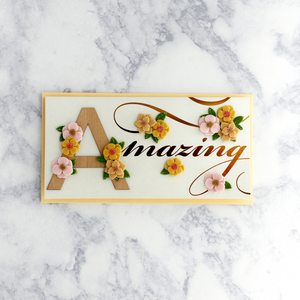 Handmade "Amazing" Lettering Birthday Card