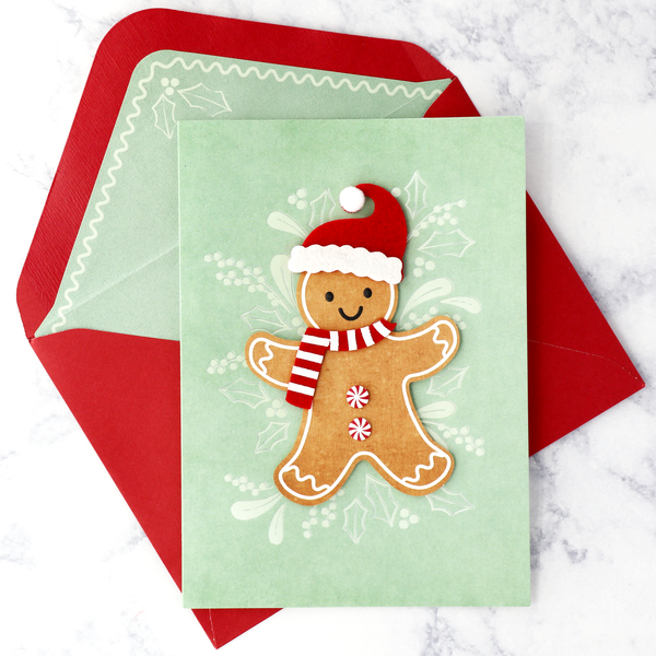 Handmade Gingerbread Man Holiday Boxed Cards (Set of 8)