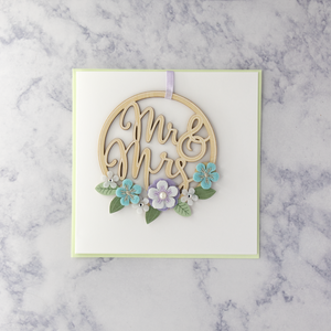 Hangable Mr. & Mrs. Wreath Wedding Card