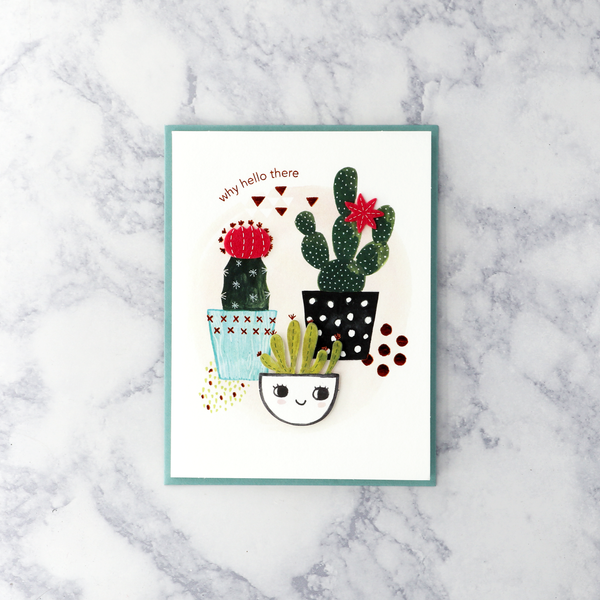 Happy Cacti Blank Card