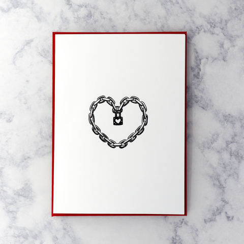 Heart Lock Romance Card