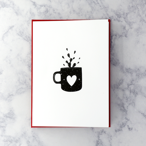 Heart Mug Romance Card