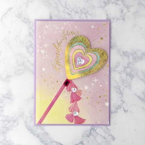 Heart Wand Valentine’s Day Card (Granddaughter)