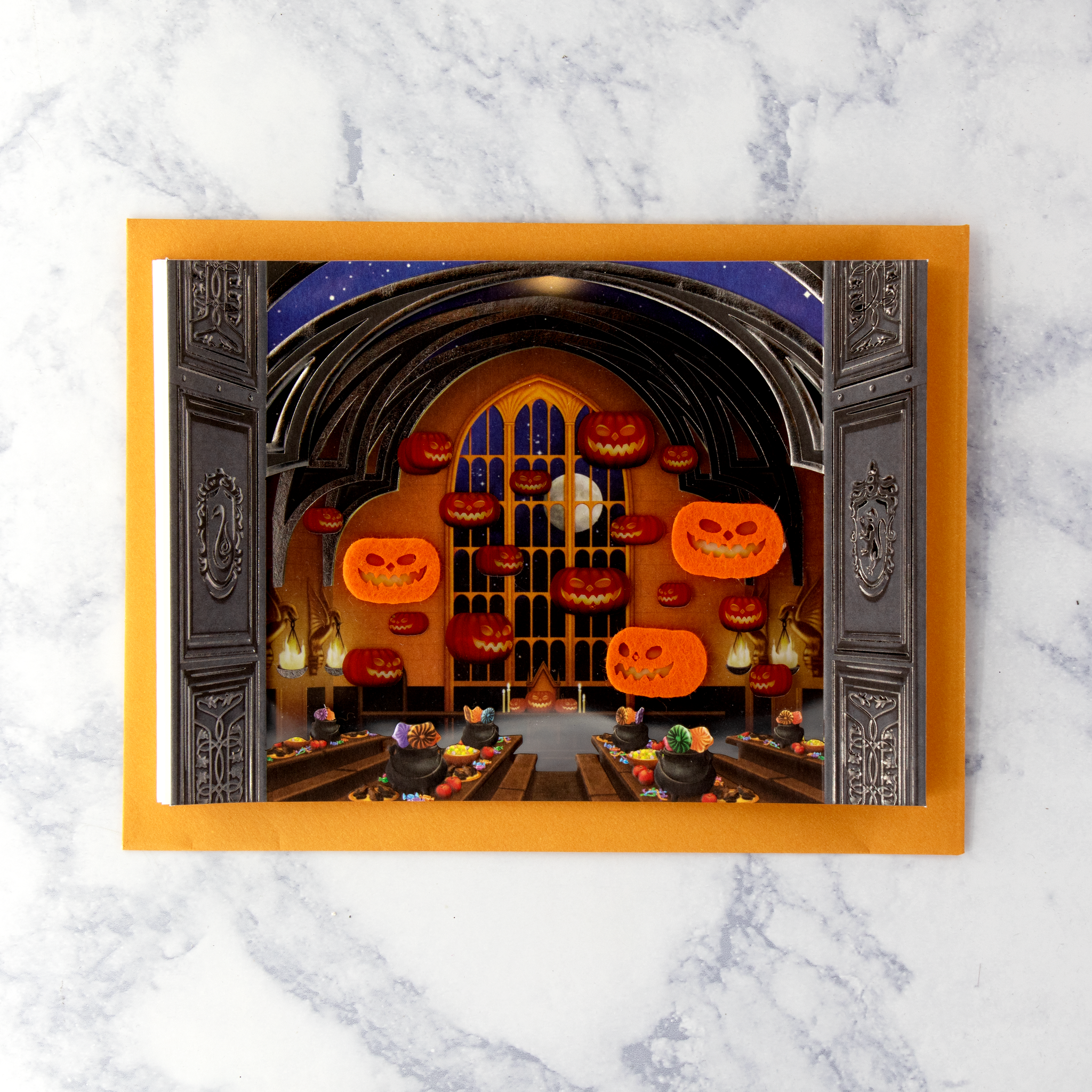 Hogwarts Shadowbox Harry Potter Halloween Card