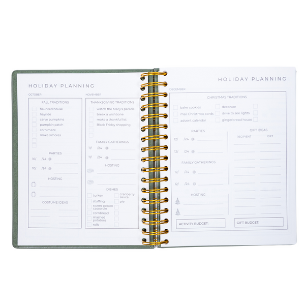 "Focused" 2024-2025 12 Month Leather Planner