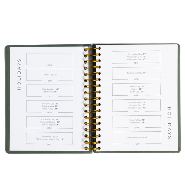 "Focused" 2024-2025 12 Month Leather Planner