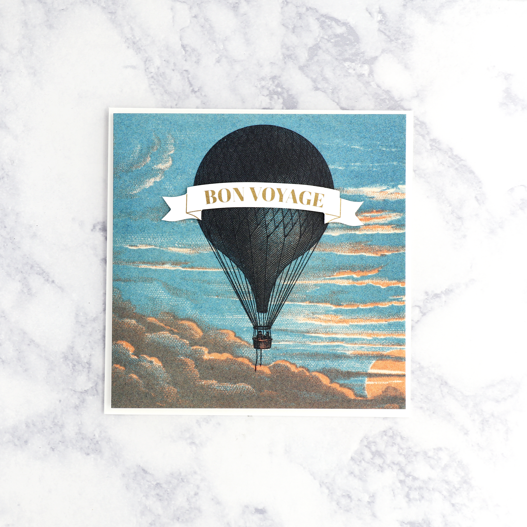 Hot Air Balloon "Bon Voyage" Goodbye/Good Luck Card
