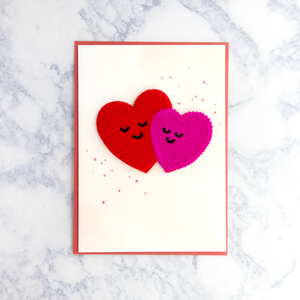 Hugging Hearts Valentine's Day Card