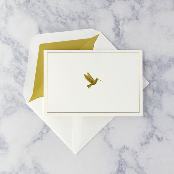 Embossed Hummingbird Boxed Notes (Set of 16)