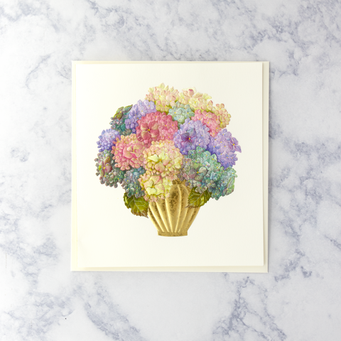 Embossed Hydrangea Bouquet Mother's Day Card