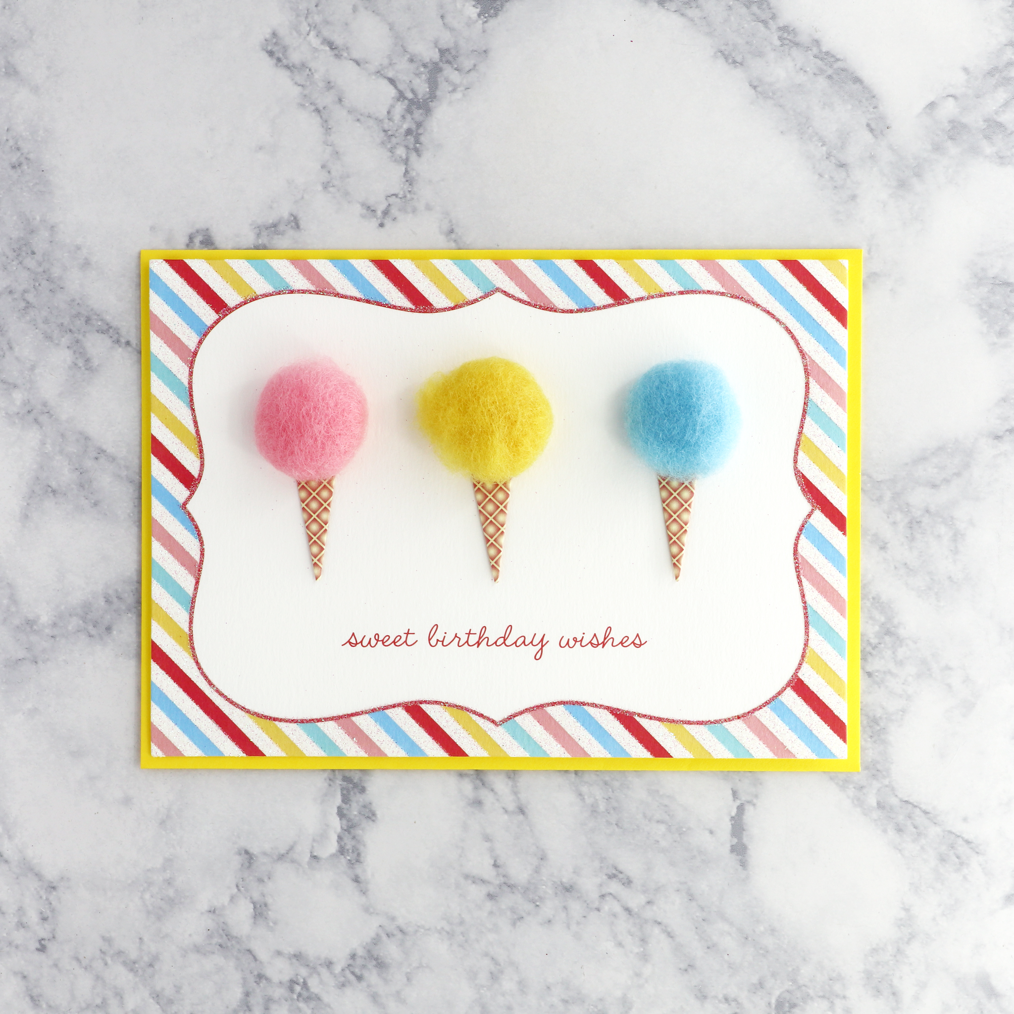 Cotton Candy Birthday Card